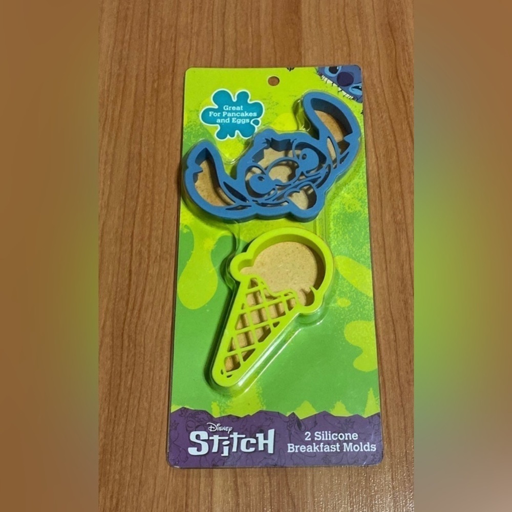 Disney Stitch 2Pk Silicone Breakfast Molds NEW Great For Making Pancakes…